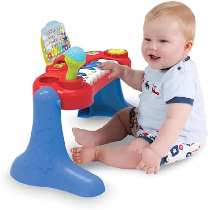 BABY MUSIC CENTER | LIGHT-UP MUSICAL ACTIVITY DESK WITH PIANO KEYS, INSTRUMENTS & LEARNING SONGS | EARLY LEARNING MUSIC STATION WITH INTERACTIVE LIGHTED KEYS & SOUNDS | INFANT 9+ MONTHS - Image 4