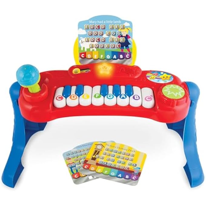 BABY MUSIC CENTER | LIGHT-UP MUSICAL ACTIVITY DESK WITH PIANO KEYS, INSTRUMENTS & LEARNING SONGS | EARLY LEARNING MUSIC STATION WITH INTERACTIVE LIGHTED KEYS & SOUNDS | INFANT 9+ MONTHS - Image 1