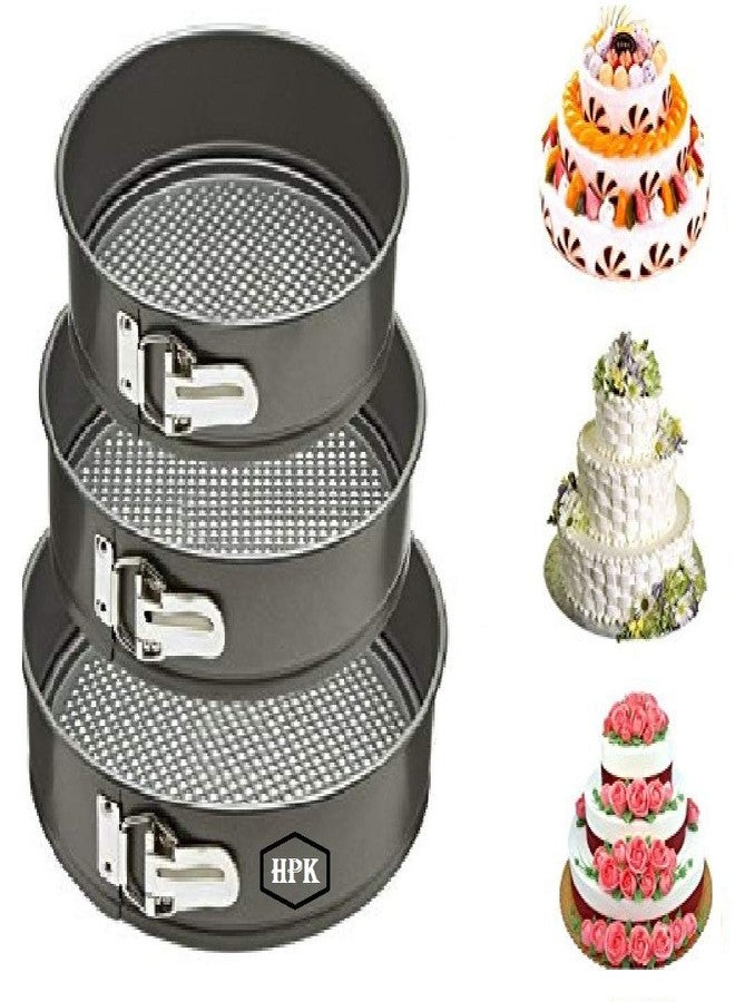 HPK 3pcs Cake Baking Detachable Non-Stick Molds