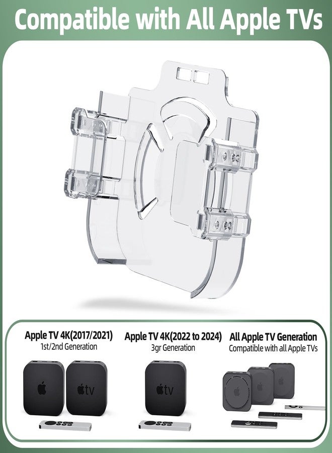 AENTGIU Mount for Apple TV Behind TV - Hold for Apple TVs - Compatible with All Generations (Including All 4K Models) - Image 2