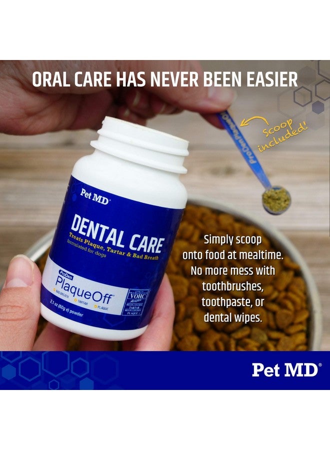 بيت إم دي مسحوق تنظيف أسنان الكلاب من برودن بلاكيوف - مكمل للعناية بالفم للكلاب - يقلل من رائحة الفم الكريهة والجير والبلاك - 60 جرام - Image 2