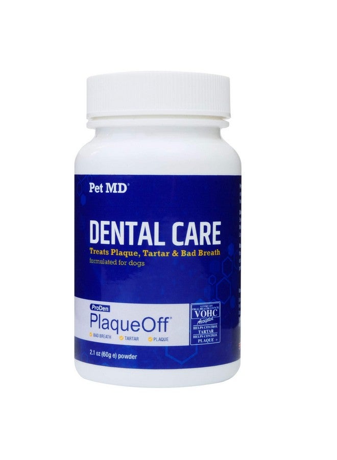بيت إم دي مسحوق تنظيف أسنان الكلاب من برودن بلاكيوف - مكمل للعناية بالفم للكلاب - يقلل من رائحة الفم الكريهة والجير والبلاك - 60 جرام - Image 1
