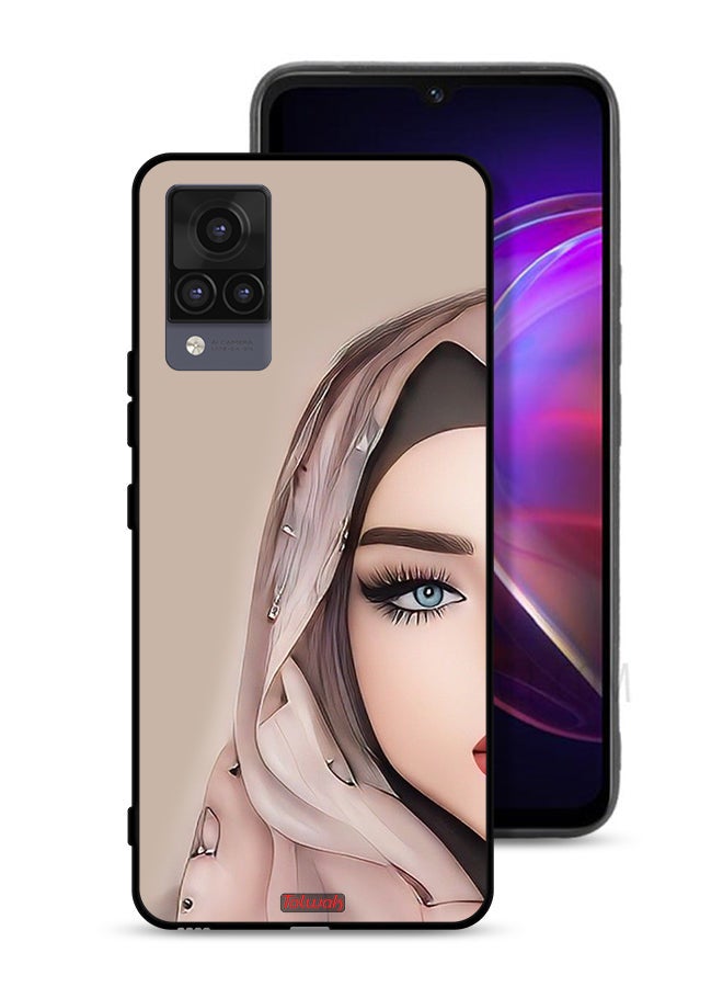 Tolwak Vivo V21 5G Protective Case Cover Half Face Girl Art - Image 1