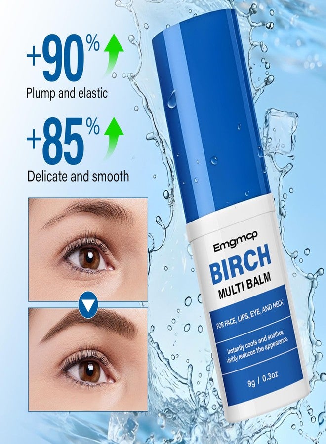 Emgmcp Birch Juice Multi Balm Stick - Hydrating Cooling Firming for Eyes Lips Face & Neck | Improve Puffy Eyes, Dark Circles, Wrinkles & Loose Skin | Makeup Base & Smoothing Stick (1pc) - Image 2