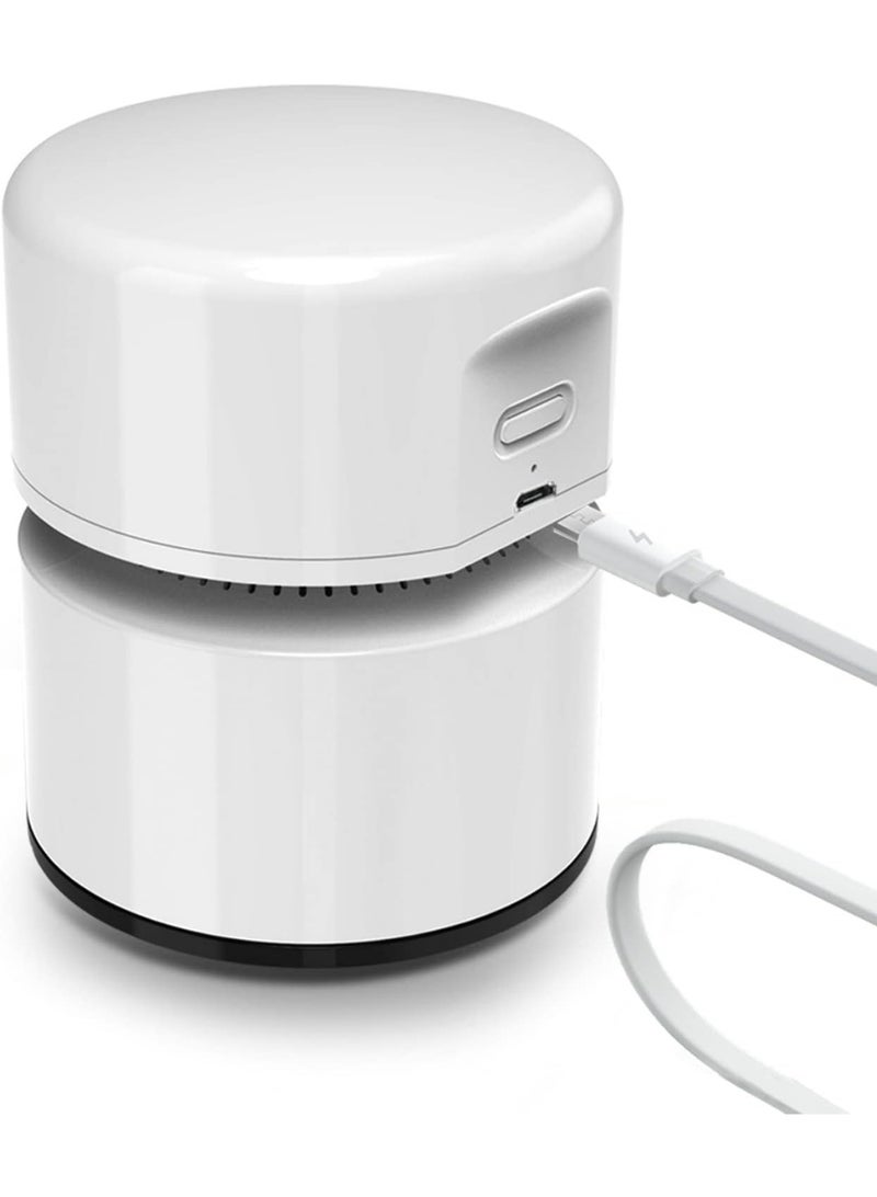 مكنسة طاولة صغيرة قابلة للشحن عبر USB لاسلكية محمولة سرعتان شفط بزاوية 360 درجة مدة تشغيل 120 دقيقة إيقاف تلقائي منظف سطح مكتب محمول للوحة المفاتيح المكتب المنزل السيارة المدرسة - Image 4