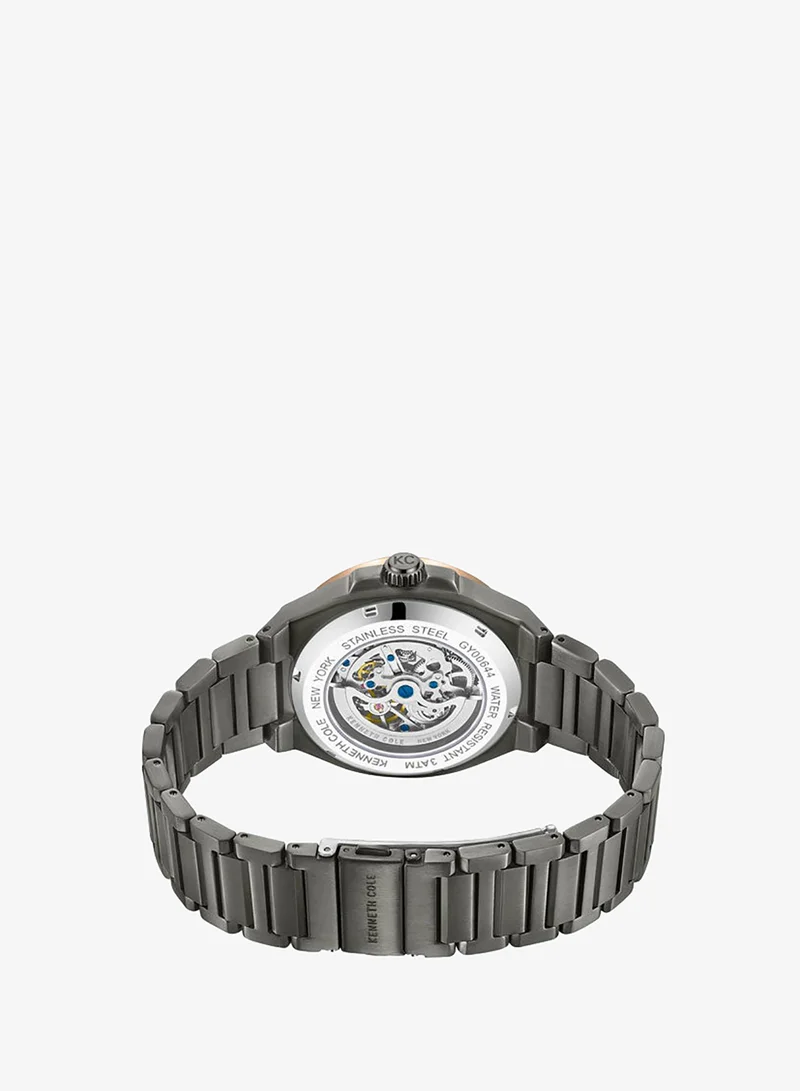 Kenneth Cole New York  Kenneth Cole New York 43.5mm Automatic Men's Watch with Gunmetal Dial & Gunmetal Stainless Steel Bracelet for Men | Best Price UAE