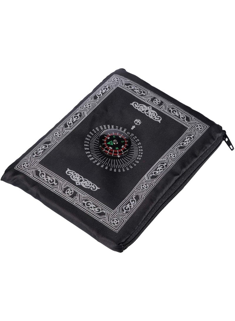 Beauenty 2 Pieces Portable Travel Prayer Mat with Compass, Waterproof Polyester Prayer Rug, Muslim Travel Prayer Mat, for Ramadan Gifts (60cm×100cm) - Image 2