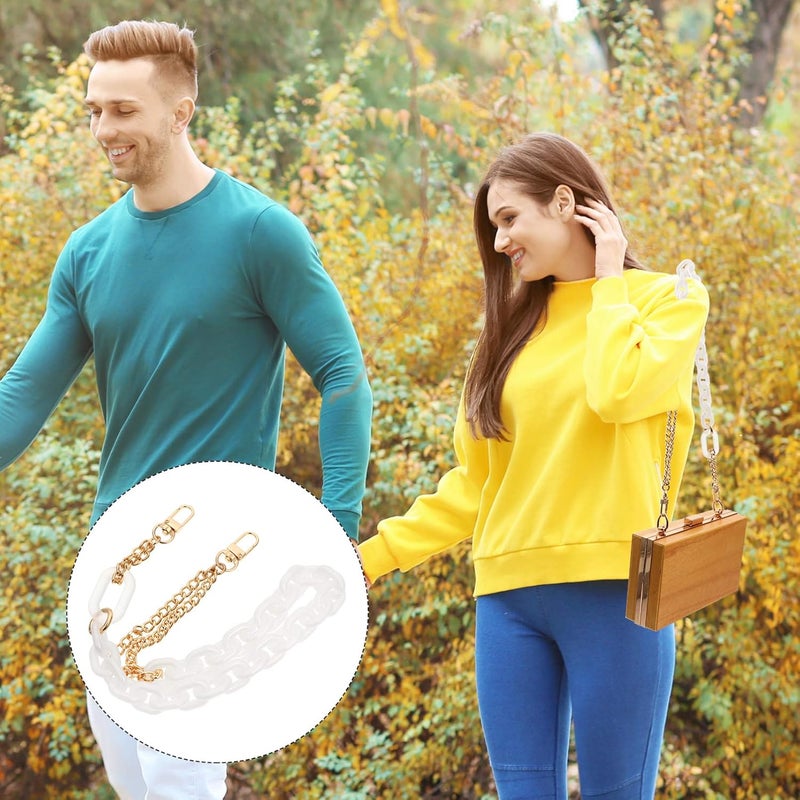 cheekyglo Resin Purse Chain Strap Acrylic Plastic Metal Handbag Handle Replacement Shoulder Strap Bag Decoration - Image 4