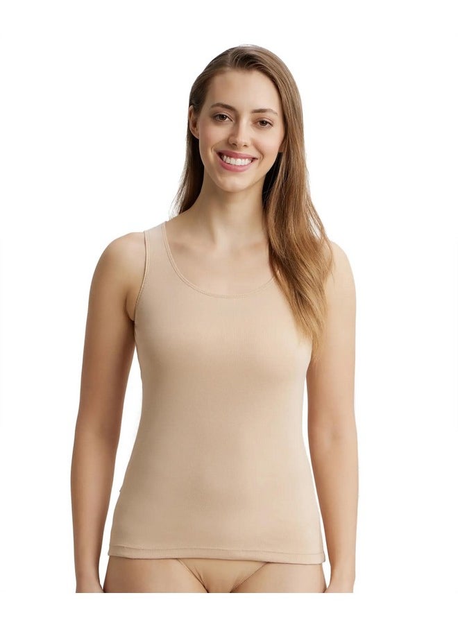 JOCKEY - Jockey Women's Super Combed Cotton Rib Inner Tank Top with Stay Fresh Treatment_Style_1535_Light Skin_M - Image 1