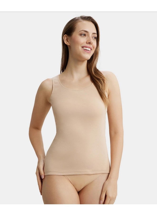 JOCKEY - Jockey Women's Super Combed Cotton Rib Inner Tank Top with Stay Fresh Treatment_Style_1535_Light Skin_M - Image 1