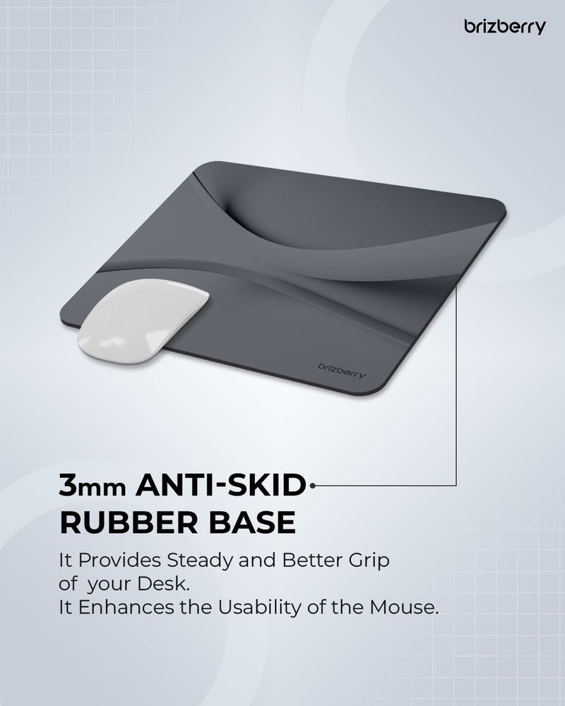 ARTBRIZ® Brizberry Art-Pro Mouse Pad, Optimised for Speed and Precision, Premium Anti Skid Rubber Base, for Office Desktop Laptop PC Mac, 240mm x 210mm x 3mm (116S - Pack of 1) - Image 3