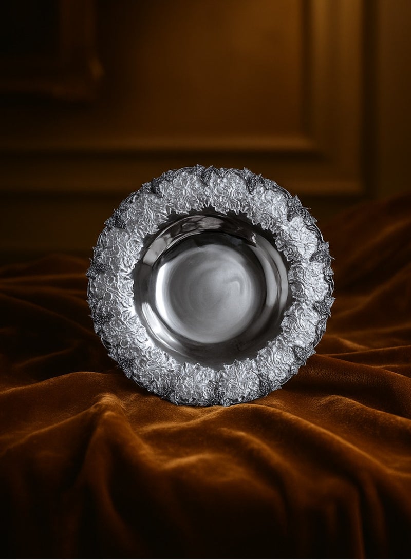 Odyssey Big Size Floral Ajur Silver Plate (DSC6982) - Image 2