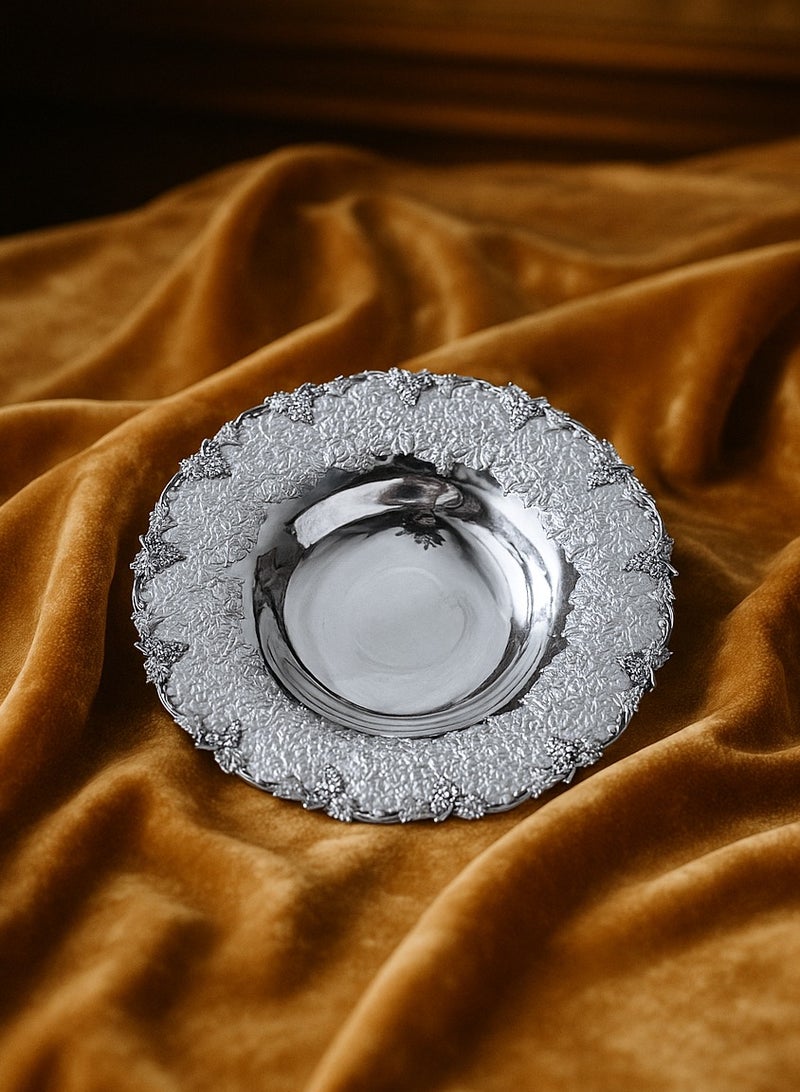 Odyssey Big Size Floral Ajur Silver Plate (DSC6982) - Image 3