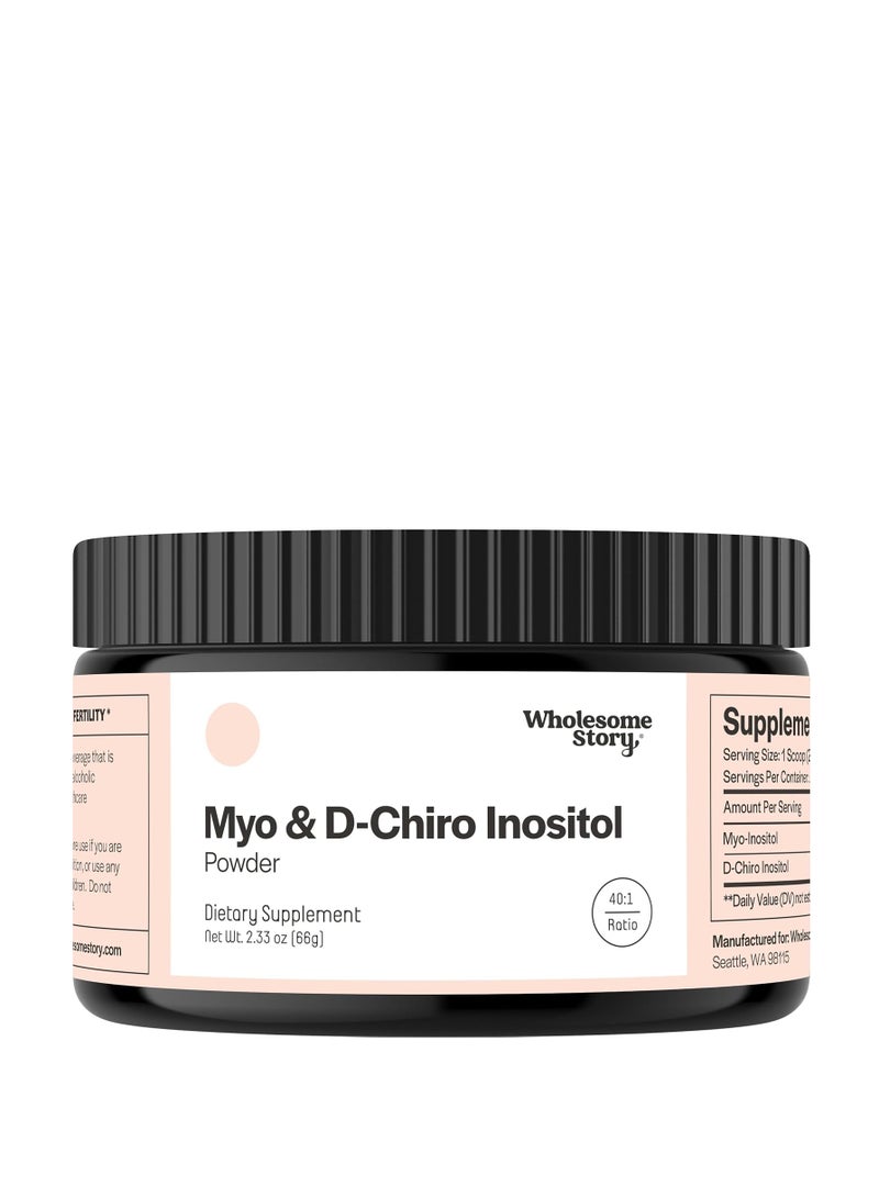 Wholesome Story Myo-Inositol & D-Chiro Inositol Powder 66g  - Image 1