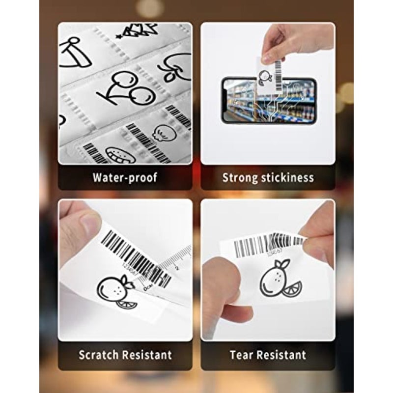 3 Rolls M110/M220/M200/M120/M110S Thermal Paper 1.57'' x 1.18'' 40x30mm,Multipurpose Barcode/FNSKU/FBA Labels, 230Labels/Roll, Black on White - Image 3