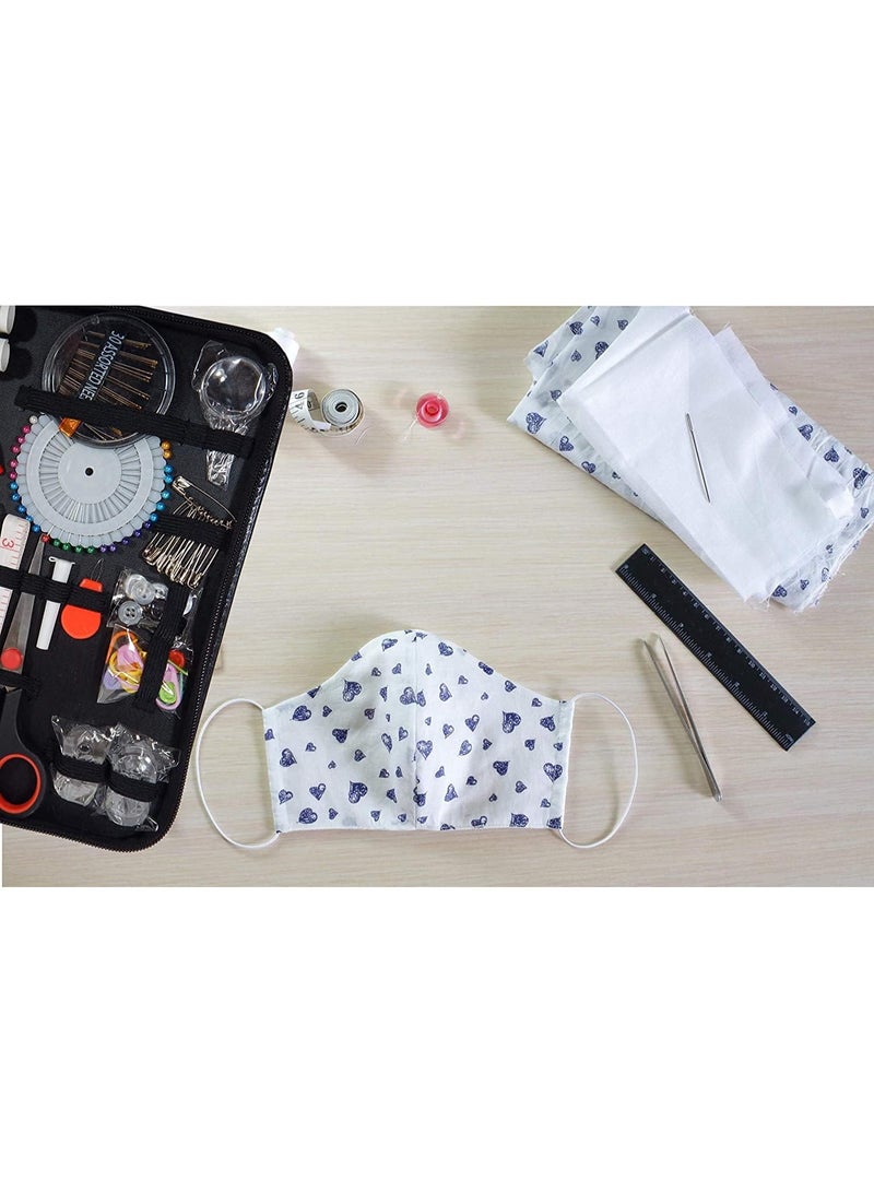 “Sewing supplies set includes Oxford fabric for beginners, children, and adults. Contains threads, needles, and accessories, with an organized storage box. Also includes a travel emergency kit. Perfect for home projects and comes in assorted colors.” - Image 3