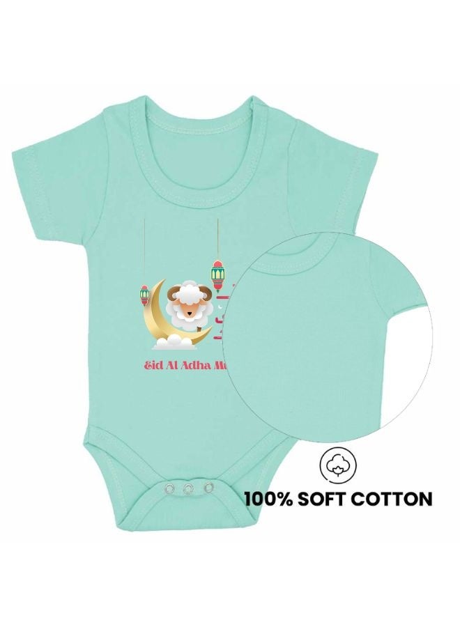 PRINTSHOP4ME Baby Bodysuits Newborn Eid Romper Short Sleeve Envelope Neck Outfit Romper Bakra Eid Romper Eid-Al-Adha Mubarak With Family  - Image 3