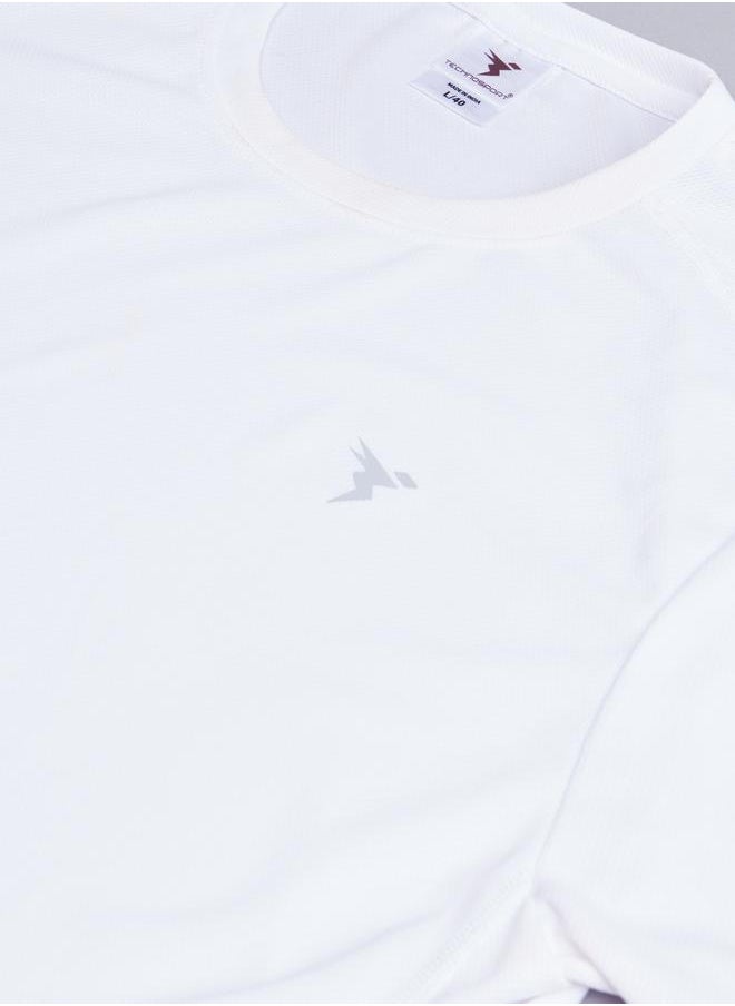 Technosport Technosport Plus Size Solid Round Neck Slim Fit T-Shirt with TECHNOCOOL+  - Image 4