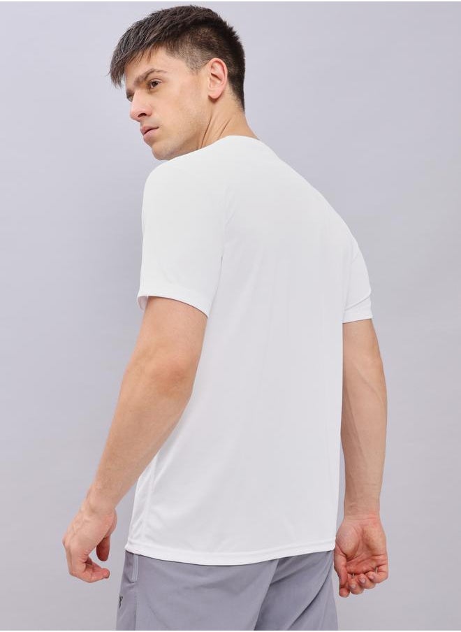 Technosport Technosport Plus Size Solid Round Neck Slim Fit T-Shirt with TECHNOCOOL+  - Image 3