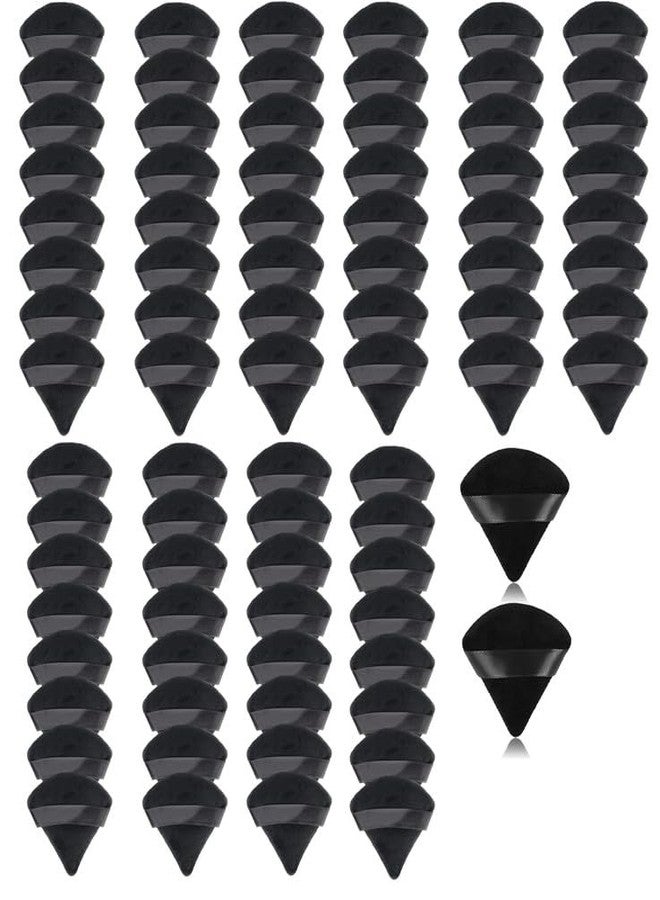 DATNASAYAD 82 Pieces Triangle Cosmetic Loose Powder Puffs Washable Reusable Soft Plush Foundation Sponge for Face Body Wet Dry Makeup Tool- Multicolor Pack of 82 - Image 1
