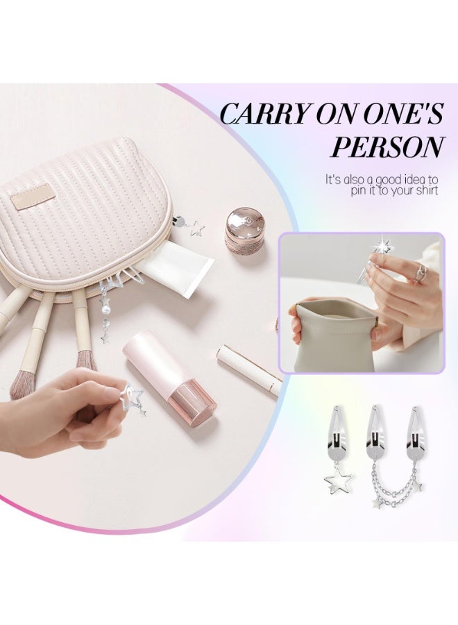 مجموعة مشابك شعر على شكل نجمة مكونة من 10 قطع، مشابك شعر معدنية فضية بتصميم Y2K للنساء والفتيات، 8 أشكال من إكسسوارات الشعر الكاواي، بنمط بانك جرانج عتيق من حقبة الألفينيات - Image 5