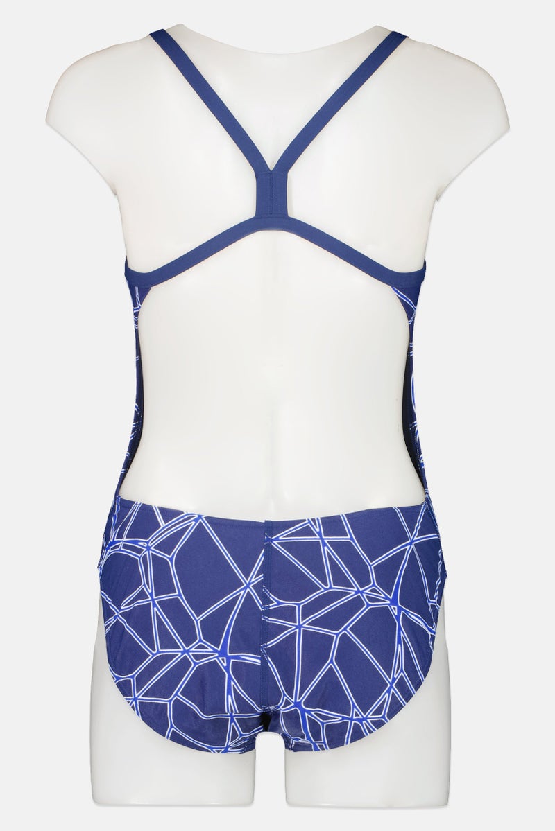 arena Women Allover Print Challenge Back One Piece Swimsuit, Multicolor - Image 3