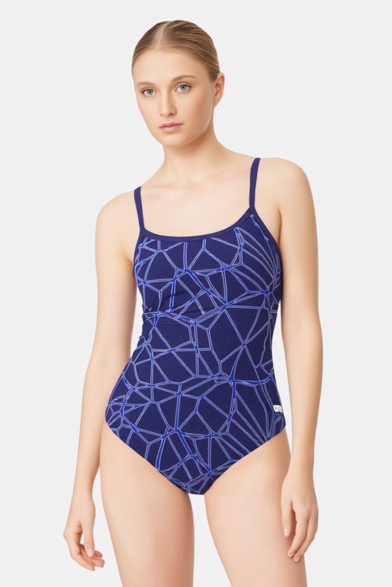 arena Women Allover Print Challenge Back One Piece Swimsuit, Multicolor - Image 1