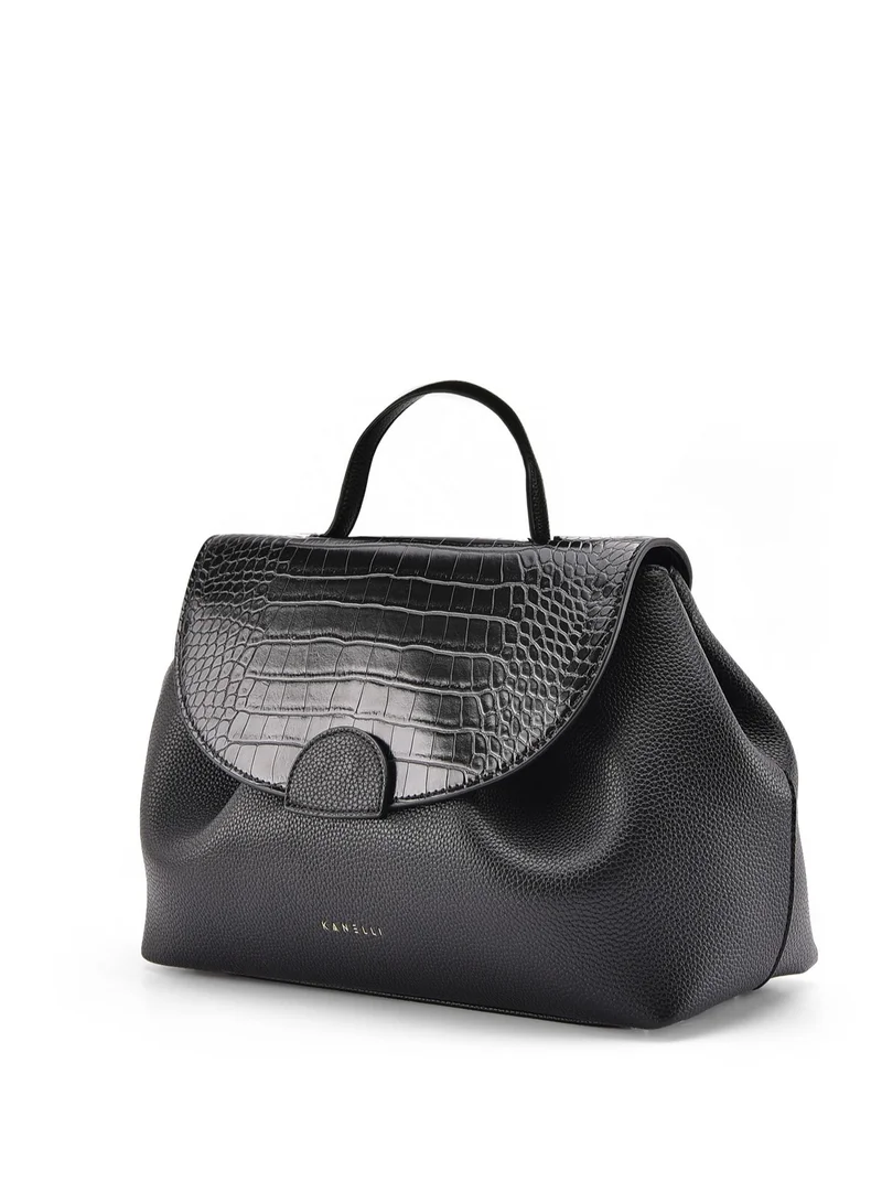 KANELLI Kanelli leather hand bag for women , Black