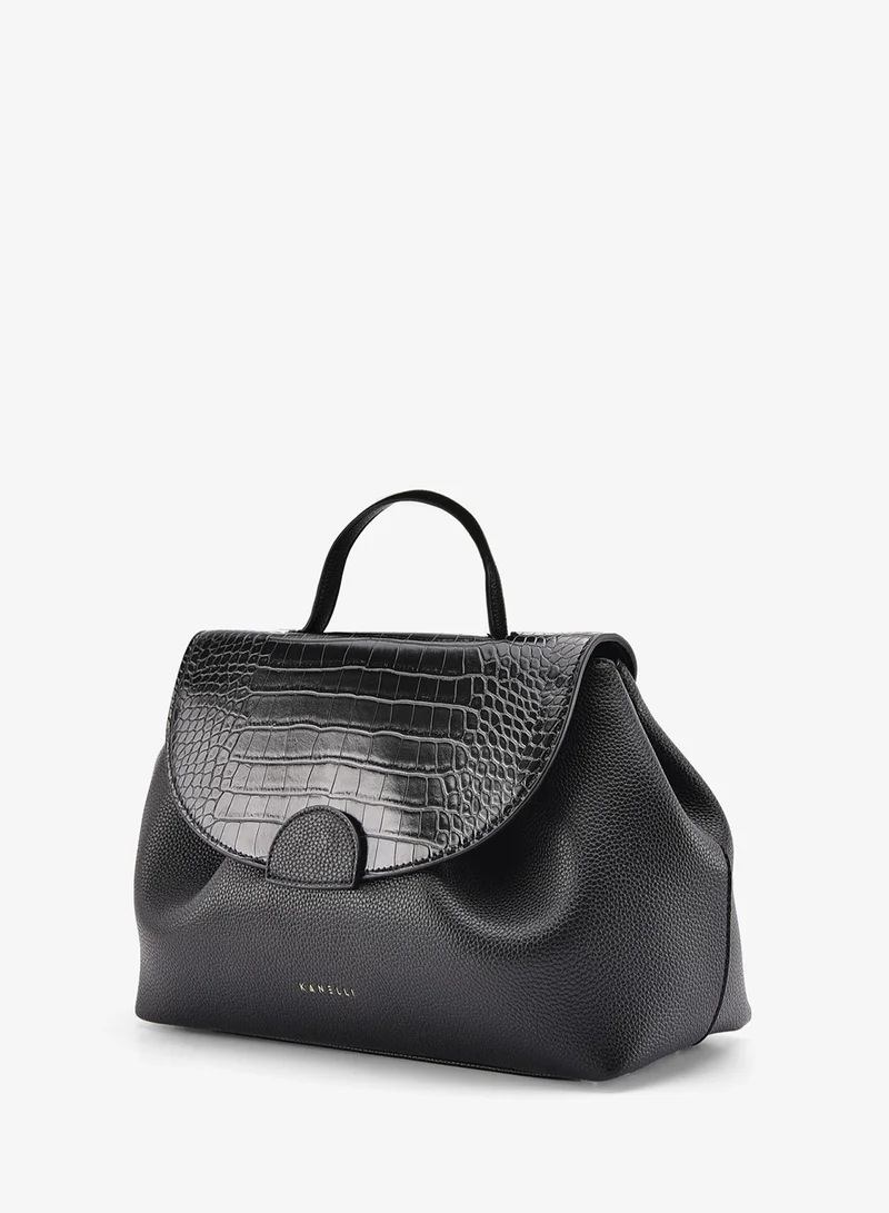 KANELLI Kanelli leather hand bag for women , Black