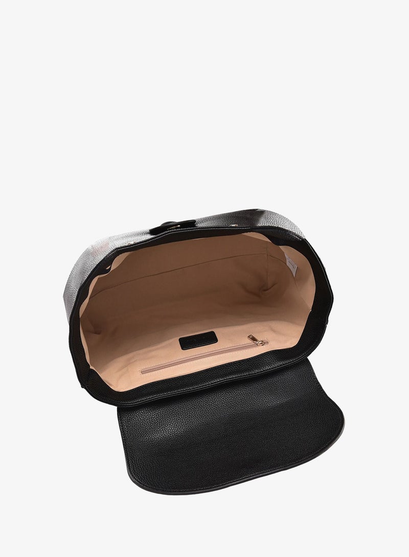 Kanelli leather hand bag for women , Black - Image 5