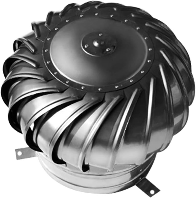 VILLCASE Non-Powered Hood Stainless Steel Roof Ventilation Chimney Flue Air Vent Rain Cap Rainproof Wind Cap Top - Image 1