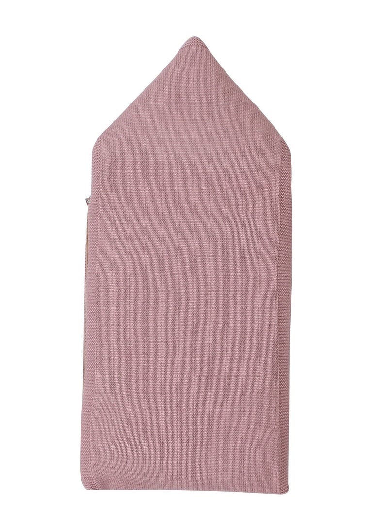 إسكدنيا بطانيات لف الرضع ناعمة سميكة من الصوف الملتف لفات الأطفال الرضع فازة جديدة ملحقات الأطفال حديثي الولادة وردي فاتح - Image 4