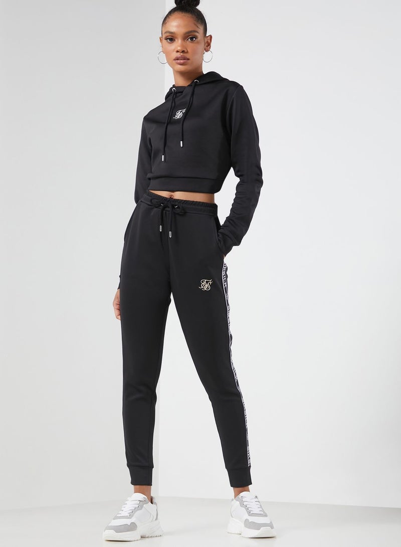 SikSilk Arc Tech Cropped Hooded Track Jacket - Image 4