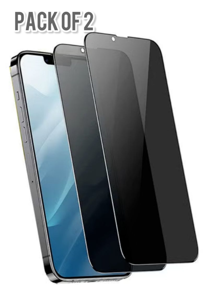 أوريجنال (عبوتان) واقي شاشة زجاجي مقوى مقاوم للغبار والخصوصية، متوافق مع آيفون 13 - Image 1