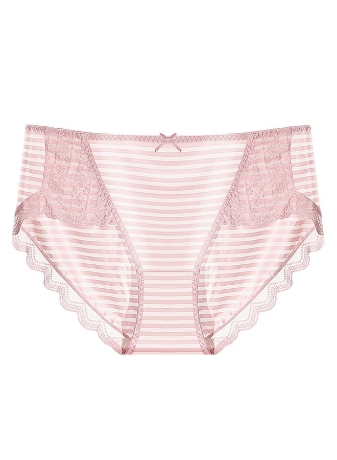 Women Summer Breathable Classic Stripe Brief French Style Comfy High-rise Full-coverage Women Underwear Soft Seamless Underpanties - Image 1