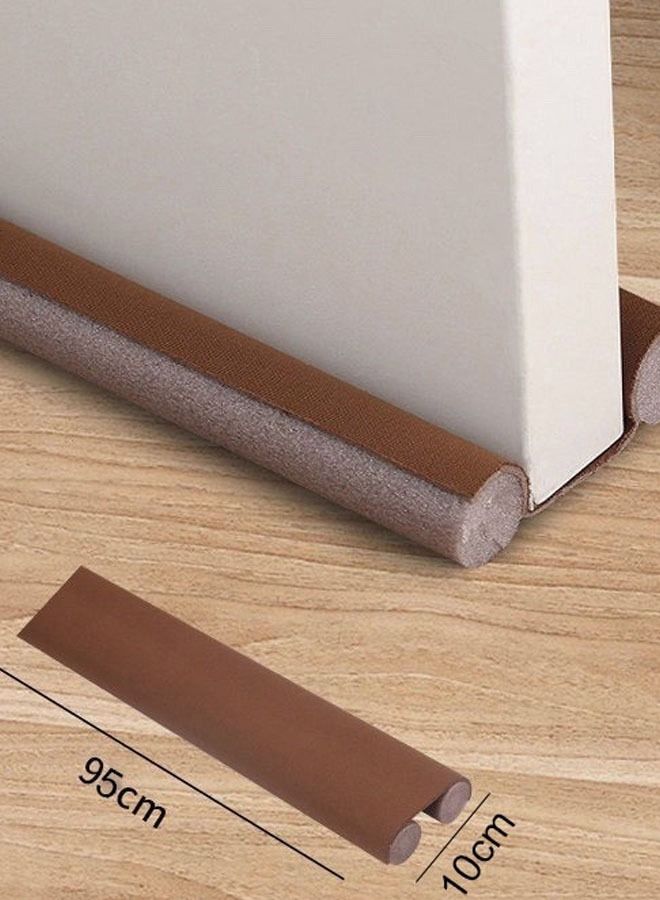 Brown Flexible Door Bottom Seals Noise Reduction Insulators Weather Strips Sound Insulation Foam Blockers Window Plugs - Image 1