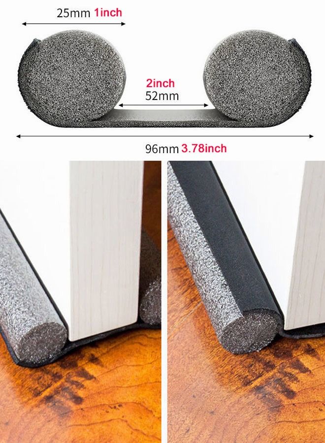 Brown Flexible Door Bottom Seals Noise Reduction Insulators Weather Strips Sound Insulation Foam Blockers Window Plugs - Image 5