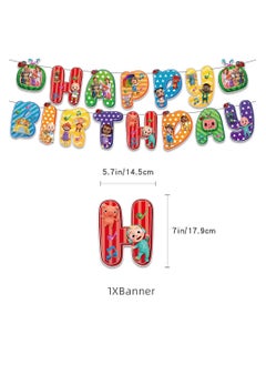 CoComelon by JUPON Birthday Party Balloon Decoration ,Happy Birthday Banner,Cake Topper,Baby Shower Birthday Bachelorette Party Backdrop  - Image 2