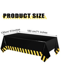 Remagr Construction Birthday Party Tablecloth Dump Truck Birthday Table Covers For Kids Boys Birthday Construction Party Decorations 51 X 71 Inch (Elegant Style 3 Pcs)  - Image 3
