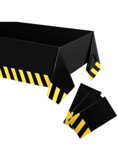 Remagr Construction Birthday Party Tablecloth Dump Truck Birthday Table Covers For Kids Boys Birthday Construction Party Decorations 51 X 71 Inch (Elegant Style 3 Pcs)  - Image 1