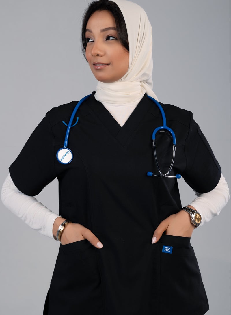 RZ Black medical scrubs from RZ are comfortable, flexible and elegant  - Image 3