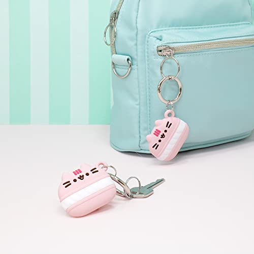 iFace x Pusheen Café Series Silicone Protective Cover [ Compatible with Apple AirTag][Cute Character Case] [Carabiner Keychain Clip Included] - Macaron - Image 3