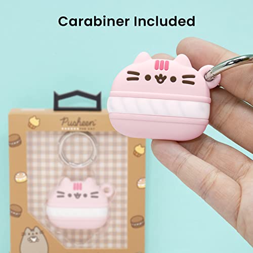 iFace x Pusheen Café Series Silicone Protective Cover [ Compatible with Apple AirTag][Cute Character Case] [Carabiner Keychain Clip Included] - Macaron - Image 2