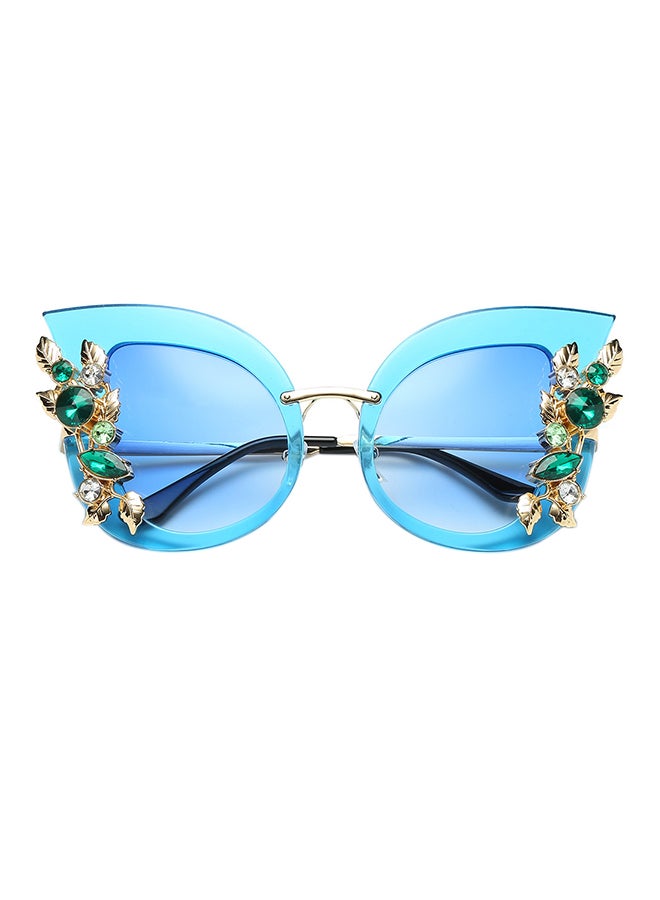 Women's Fashion Artificial Diamond Cat-Ear Metal Classic Sunglasses - Image 1
