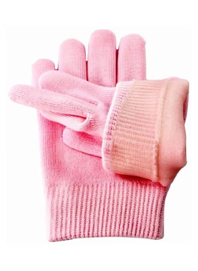 ORiTi 4-Piece Spa Gel Socks And Gloves Set Pink  - Image 4