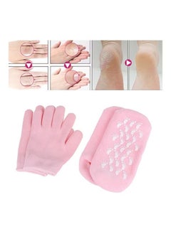 ORiTi 4-Piece Spa Gel Socks And Gloves Set Pink  - Image 5