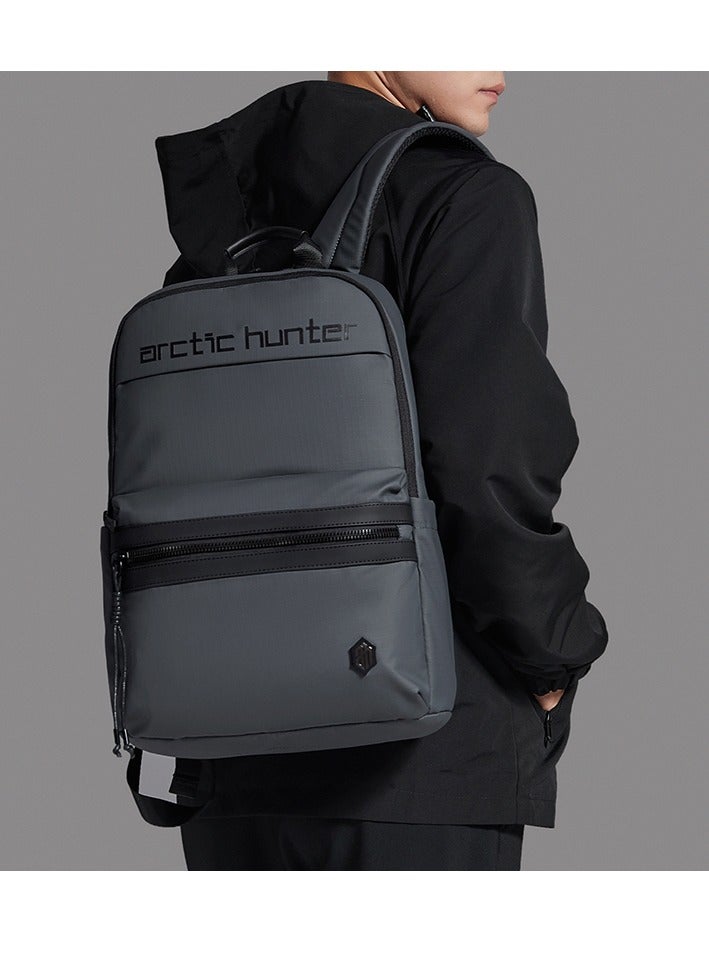 ARCTIC HUNTER Premium Laptop Shoulder Backpack Water/Scratch Resistant Daypack for Men and Women B00536 Grey - Image 4
