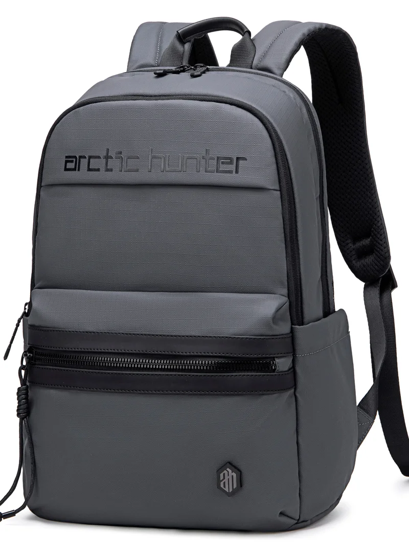 أركتيك هانتر Premium Laptop Shoulder Backpack Water/Scratch Resistant Daypack for Men and Women B00536 Grey