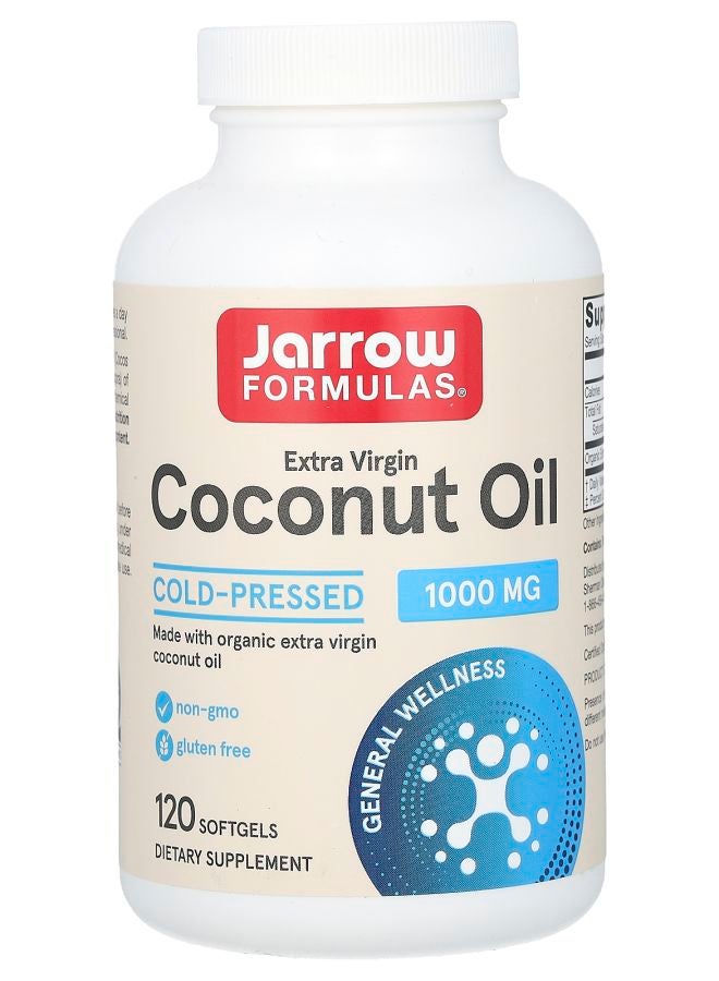 jarrow formulas Extra Virgin Coconut Oil  1000 mg 120 Softgels