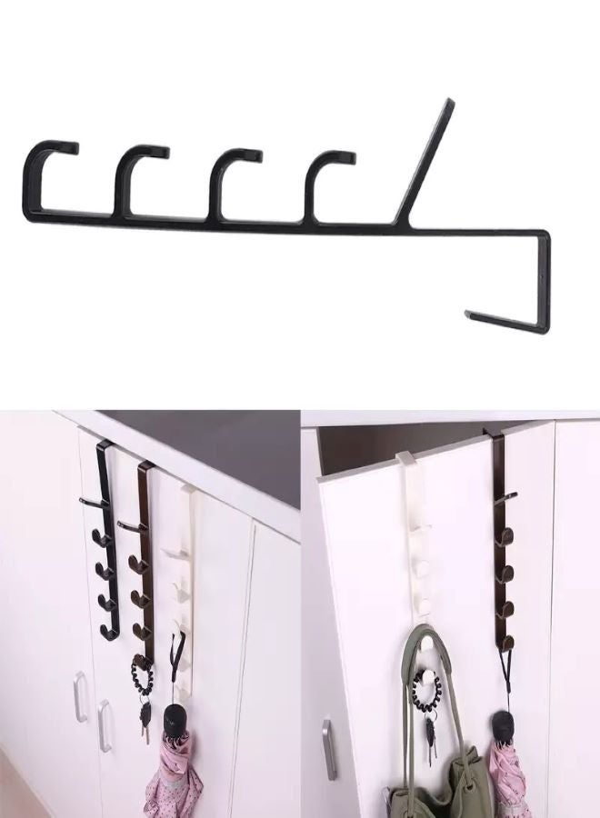 2Pcs Hook Hanger, with 5 Hooks Coat Rack for Keys Hat Bath Towel Clothes Kitchen Bedroom Living Room, Hat Clothes Handbag BagRack Organizer Hooks  - Image 3
